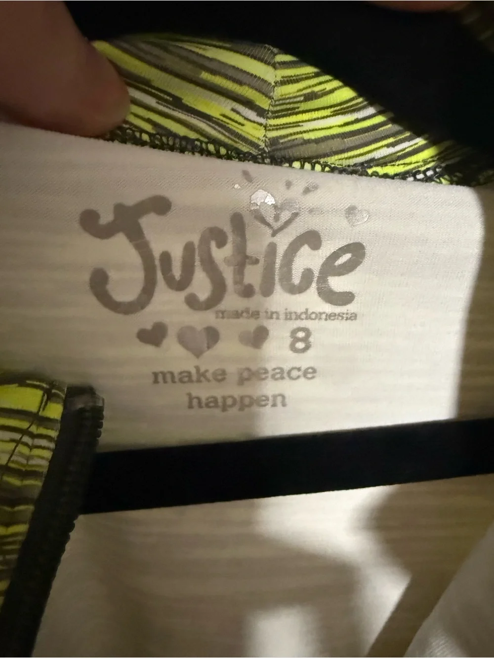 Justice YOUTH GIRLS  Zip-Up Sweater in Neon Yellow and Gray
